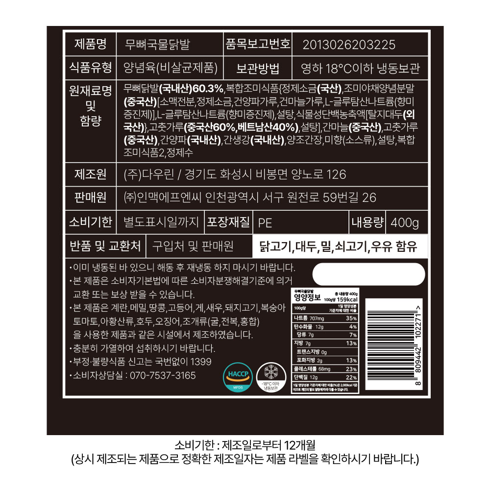 상품정보 제공고시