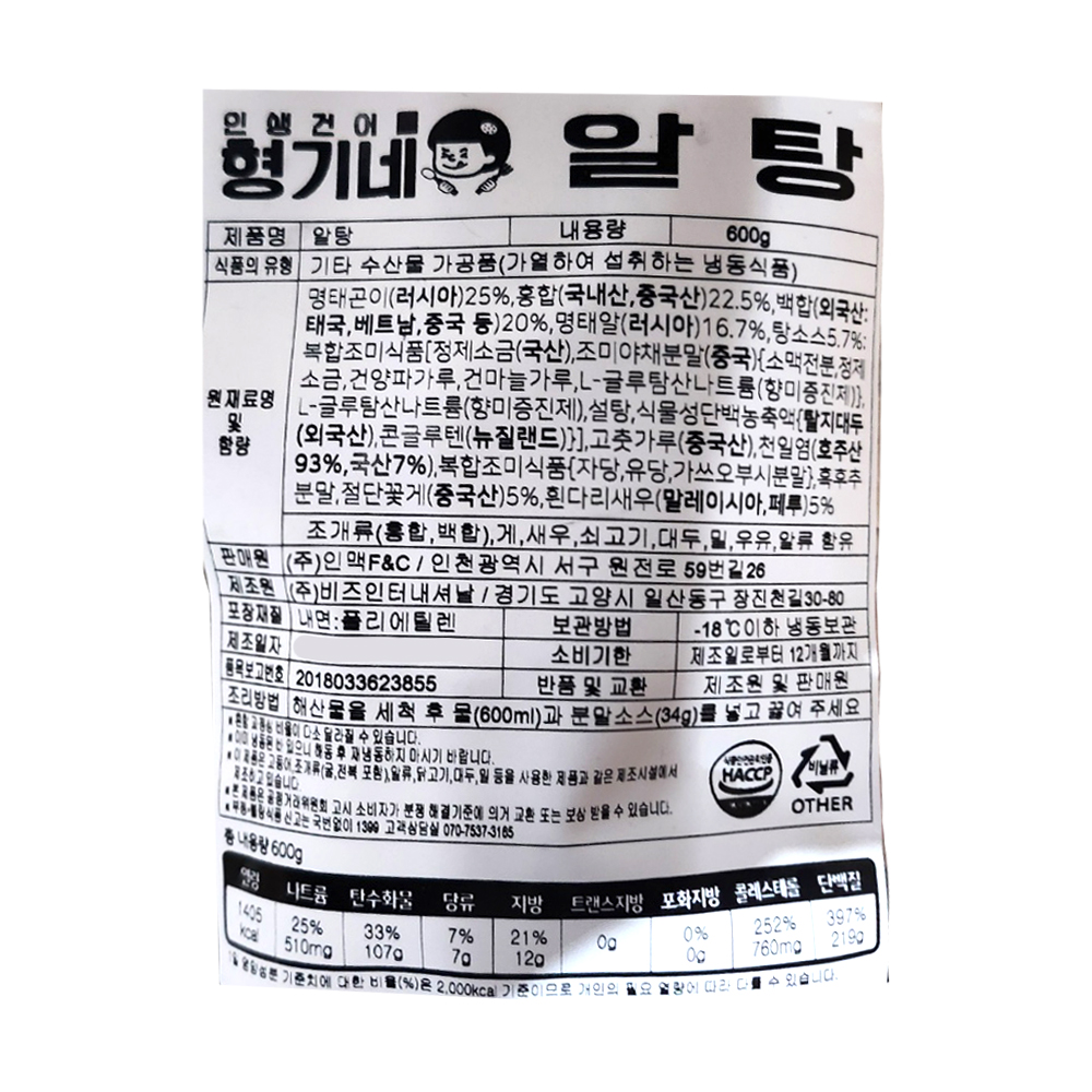 상품정보 제공고시