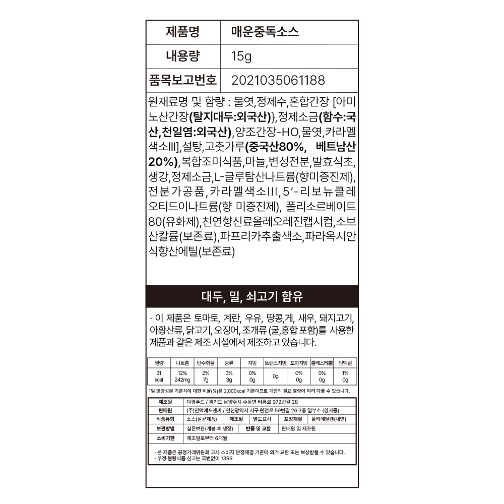 상품정보 제공고시