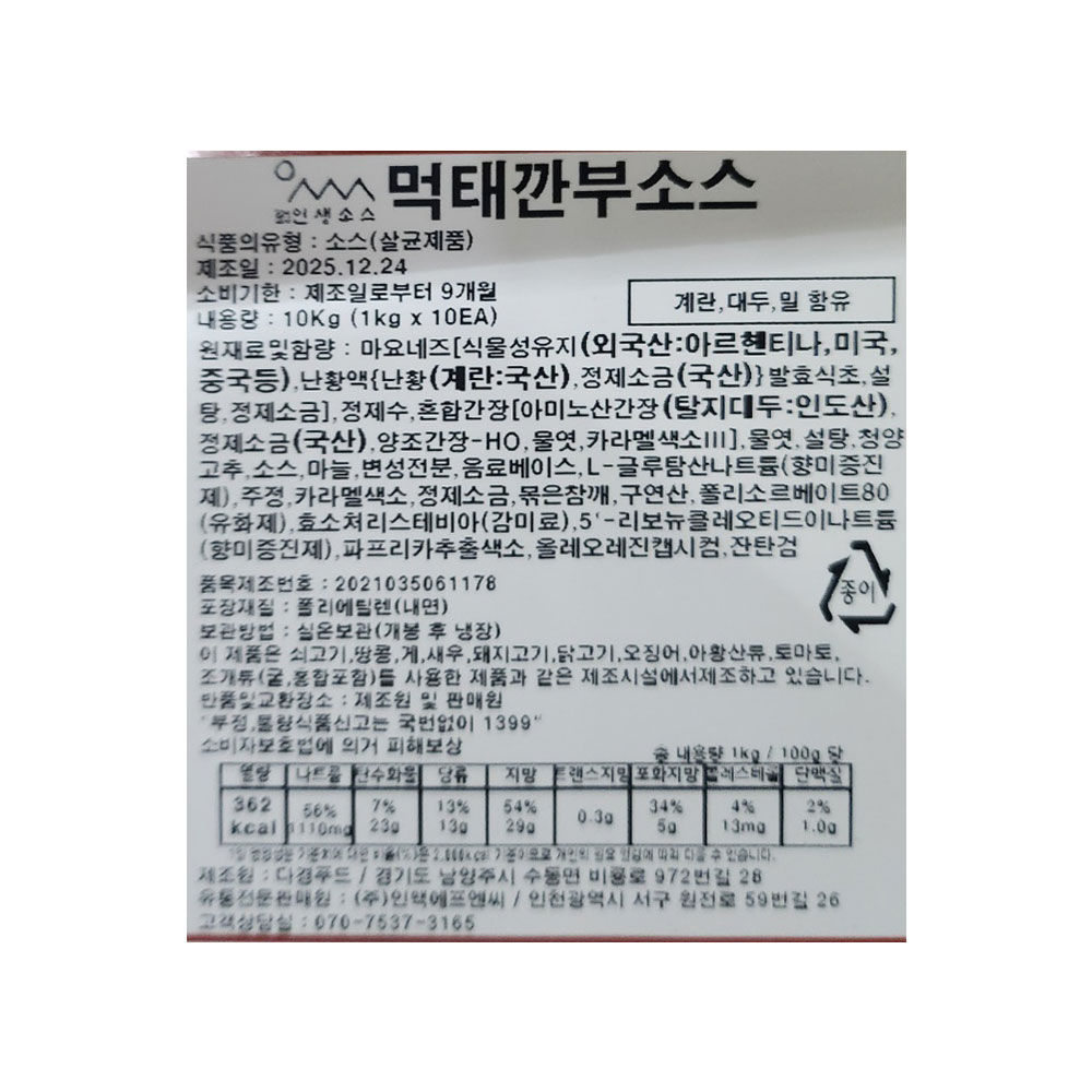 상품정보 제공고시