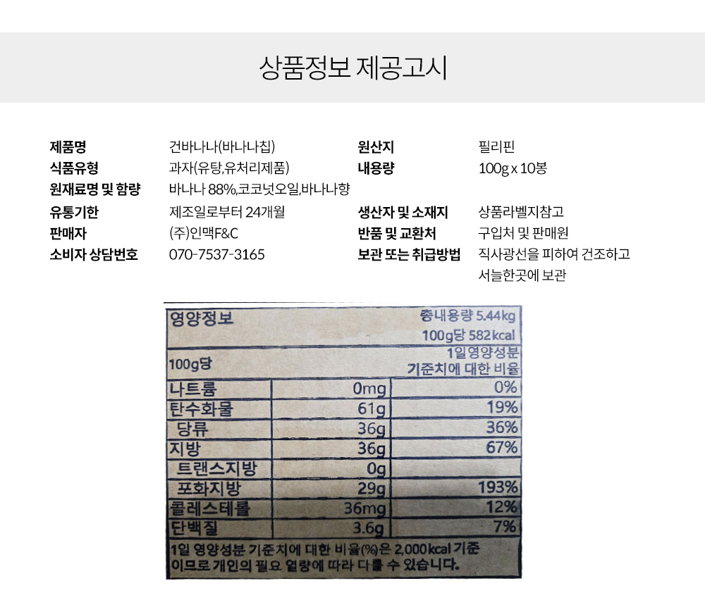 상품정보 제공고시